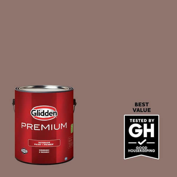 Glidden Premium 1 gal. PPG1016-6 Woodchuck Semi-Gloss Interior Latex Paint
