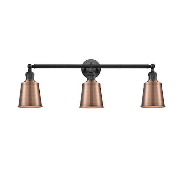 Addison 32 in. 3-Light Oil Rubbed Bronze Vanity Light with Metal Shade