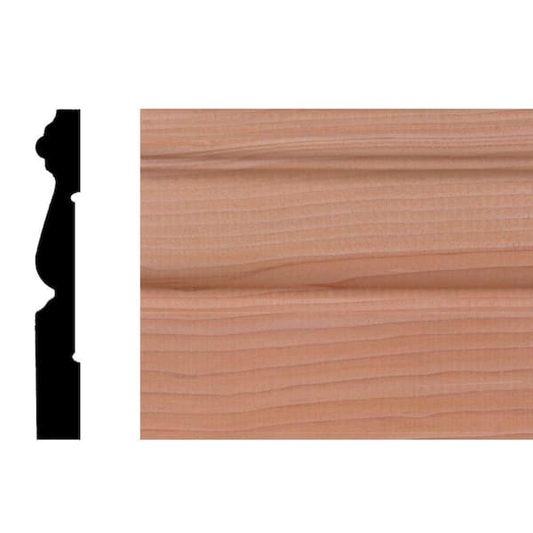 Builder's Choice VCT412 1/2 in. x 4-1/4 in. Hemlock Wood Base Moulding