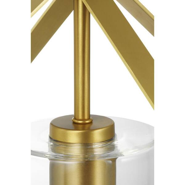 Progress Lighting Vertex 4-Light Brushed Gold Modern/Contemporary Geometric Medium Hanging Pendant Light