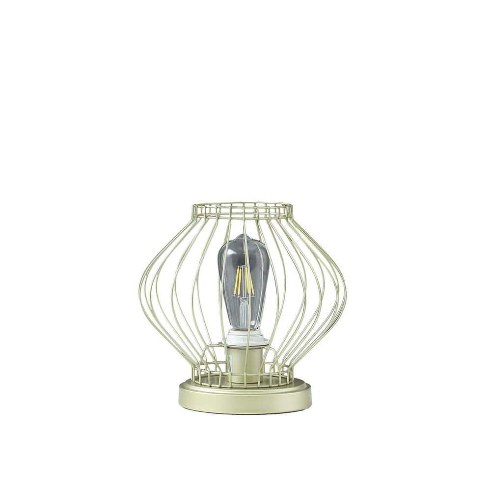 10 in. Gold Bedside Table Lamp with Gold Cage Shade price history on PriceWatchPro