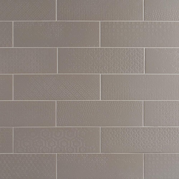 Ivy Hill Tile Harper Gray 4 in. x 12 in. Matte Porcelain Subway Tile Sample