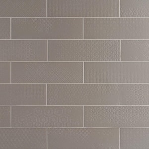 Harper 4 in. x 12 in. Gray Matte Porcelain Subway Floor and Wall Tile (30 pieces / 8.72 sq. ft. / box)