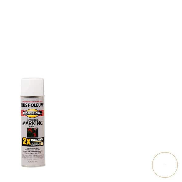 15 oz. White 2X Distance Inverted Marking Spray Paint (6-Count)