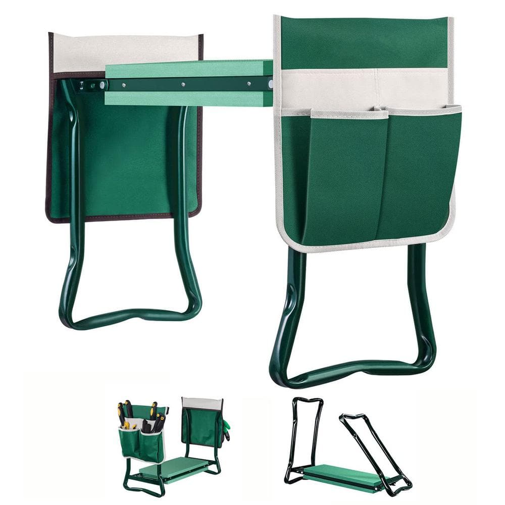 Garden Stool Garden Kneeler and Seat, Upgraded Folding Garden Bench Stool P