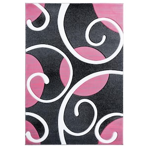 Bristol Riley Pink 2 ft. 7 in. x 7 ft. 4 in. Area Rug