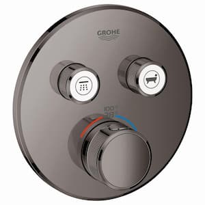 Grohtherm Smart Control Dual Function Thermostatic Trim with Control Module in Hard Graphite (Valve Not Included)