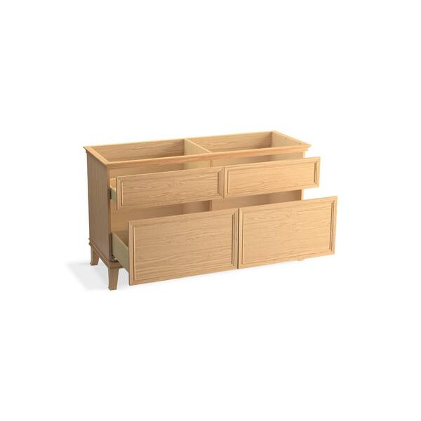 KOHLER Artifacts 60 in. W x 21.89 in. D x 34.49 in. H Bath Vanity Cabinet without Top in Weathered Oak