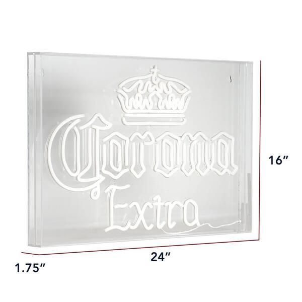 American Art Decor Corona Extra 16 in. x 24 in. Blue/Yellow