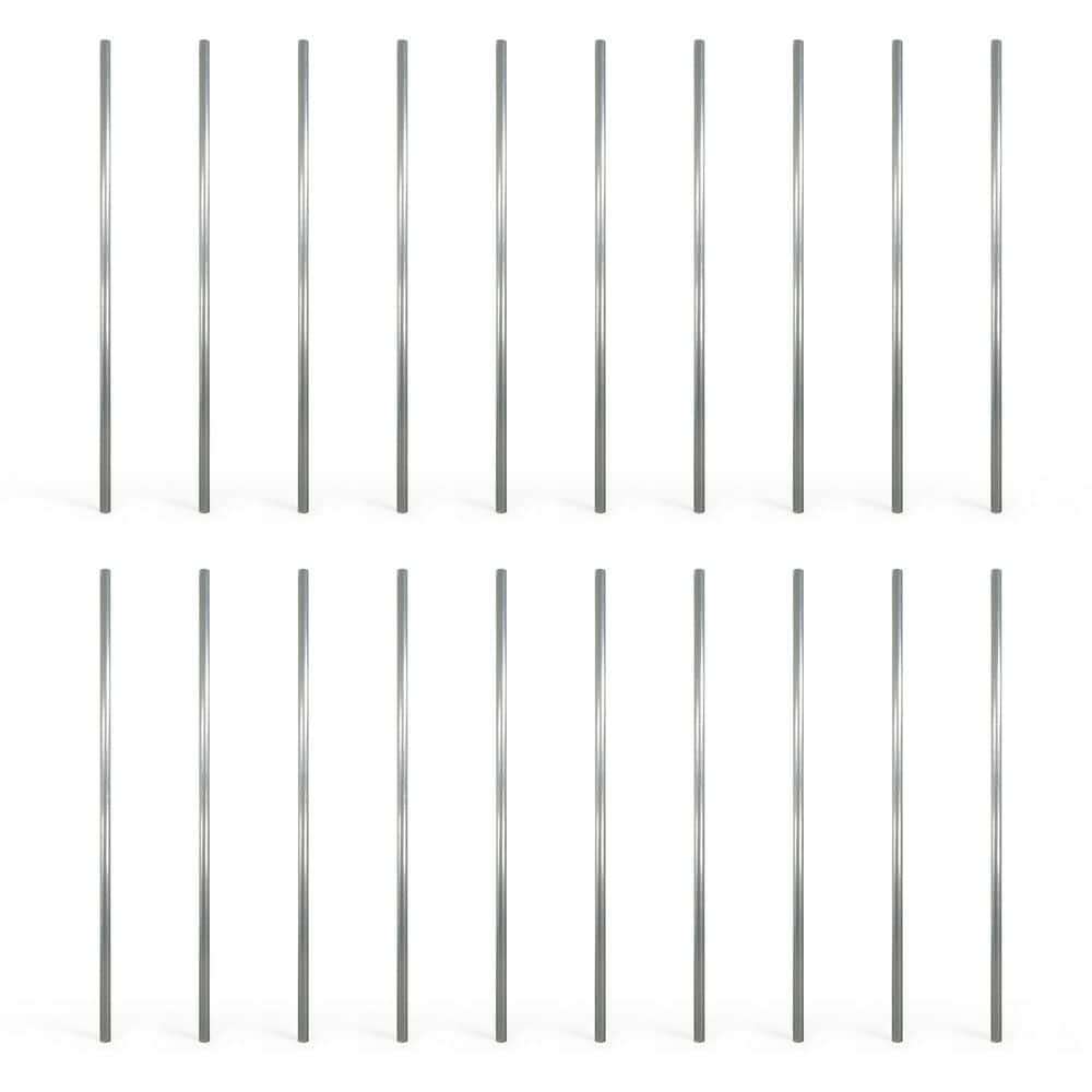 Silver Galvanized 1-7/8 in. x 1-7/8 in. x 8 ft. Steel Line Chain Link Fence Post (20-Pack) price history on PriceWatchPro