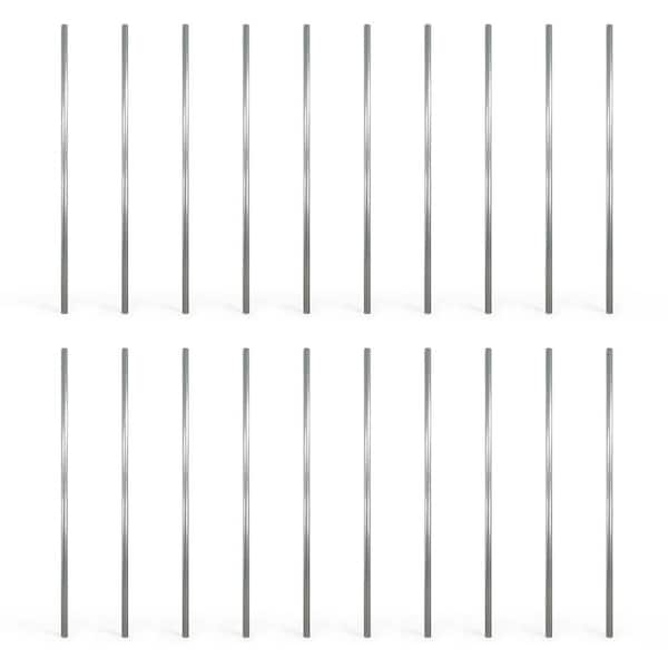 Silver Galvanized 2-3/8 in. x 2-3/8 in. x 8 ft. Steel Corner Chain Link Fence Terminal Post (20-Pack)