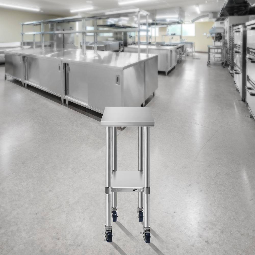 KUTLER Stainless Steel Commercial Prep and Work Table with Undershelf