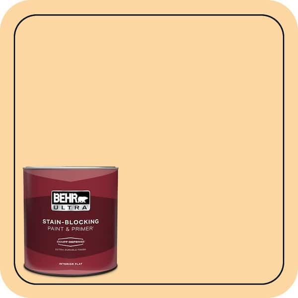 BEHR ULTRA 1 qt. #QE-19 September Sun Extra Durable Flat Interior Paint & Primer