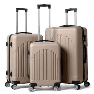 Nested Hardside Luggage Set in Gold, 3 Piece - TSA Compliant