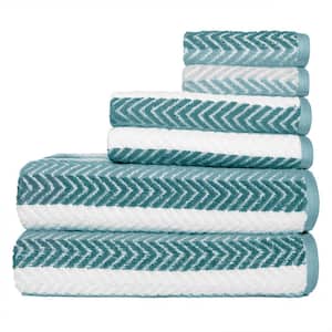 MODERN THREADS 6-Piece Stripe Bath Towel Set 5QKSTTLG-BLK-ST - The Home ...