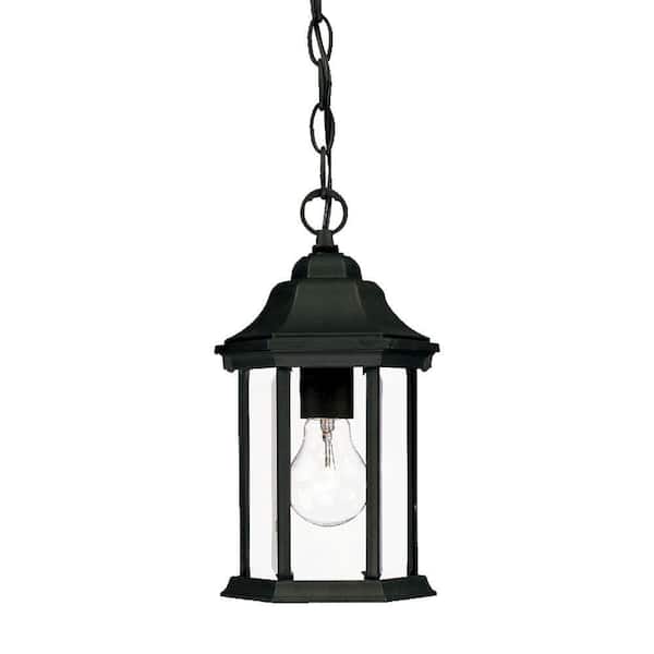 Acclaim Lighting Madison Collection 1-Light Matte Black Outdoor Hanging Lantern