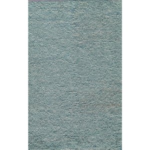 Cordelia Turquoise 8 ft. x 11 ft. Gradient Coastal Hand Knotted Wool Area Rug
