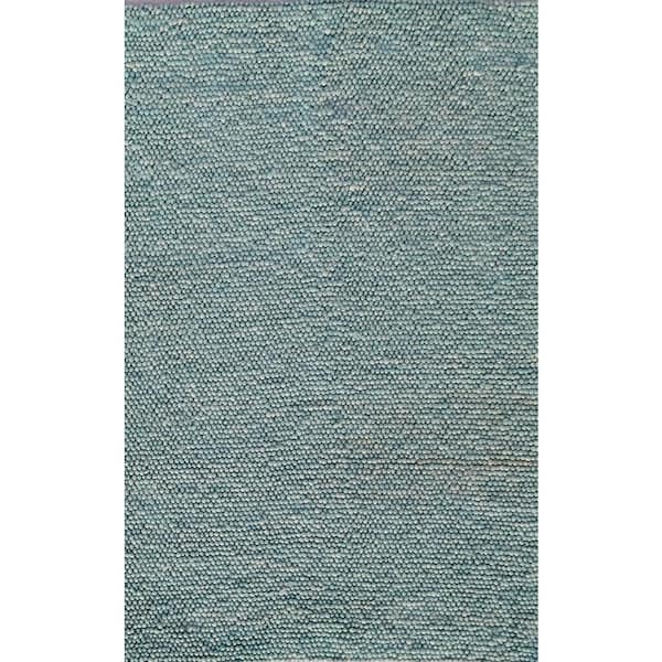 Cordelia Turquoise 8 ft. x 11 ft. Gradient Coastal Hand Knotted Wool Area Rug