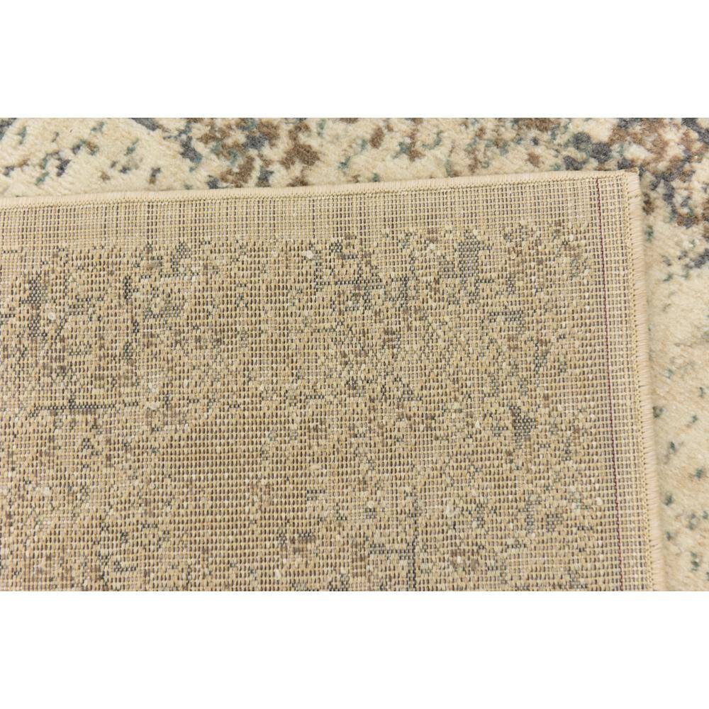Cream and Beige Medallion Synthetic 9' x 12' Area Rug