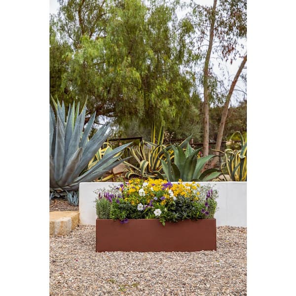 4 ft. x 4 ft. Rust Corten Steel Garden Bed