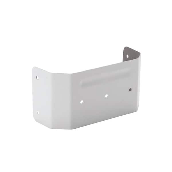 3 in. x 4 in. White Aluminum Downspout Clip