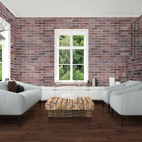 MSI Take Home Tile Sample - Brickstaks Noble Red Clay Brick 4 in. W x 4 in. L Mosaic Sheet Wall Tile