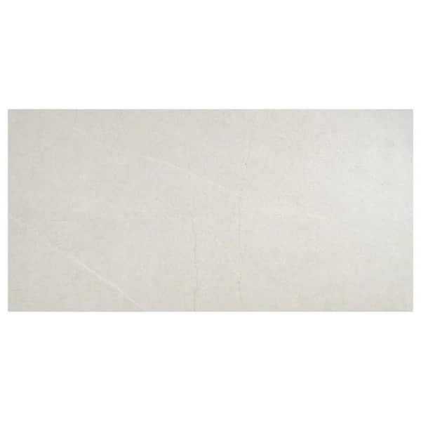 Dorian Blanco White 4 in. x 0.41 in. Marble Look Antique Satin Porcelain Floor and Wall Tile Sample