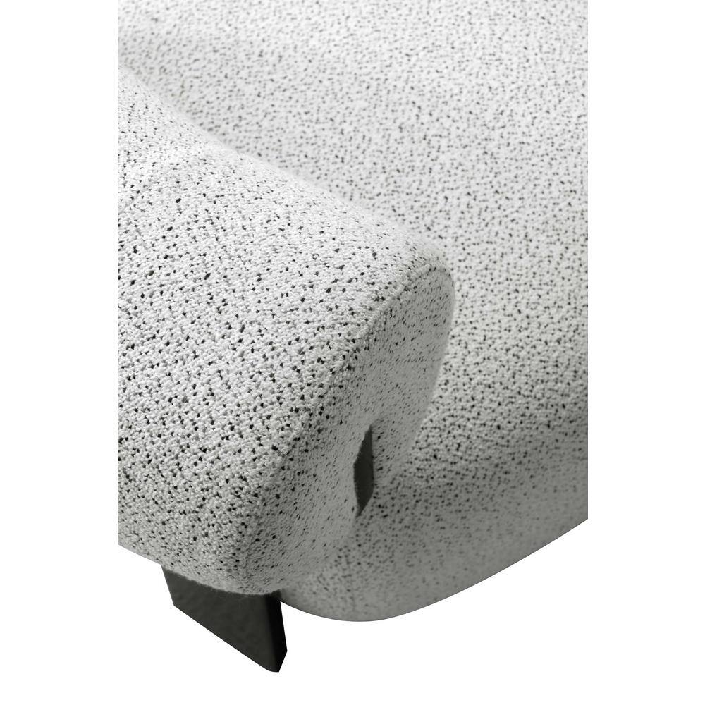 Bartow Black and White Faux Leather Barrel Accent Chair