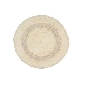 Radiant Collection 100% Cotton Bath Rugs Set, 22 in. Round, Ivory