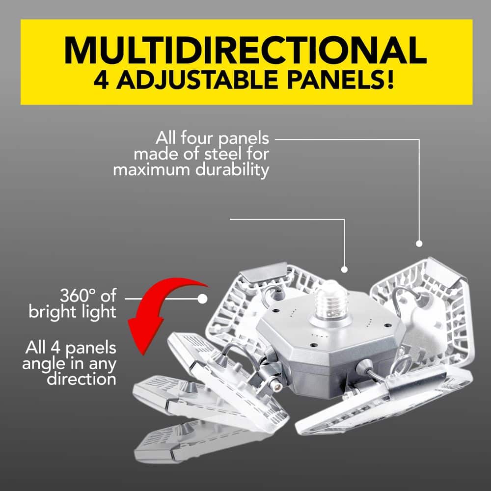 White Aluminum Hexagon LED Ceiling Flush Mount Light