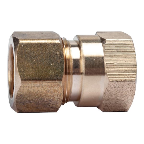 5/8 in. O.D. Comp x 1/2 in. FIP Brass Compression Adapter Fitting (5-Pack)