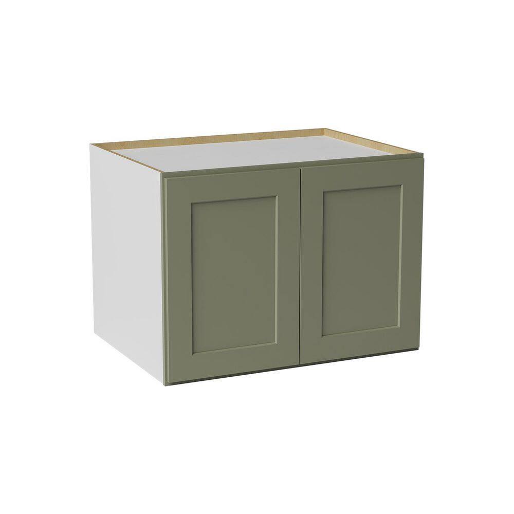 33 in. W x 24 in. D x 24 in. H Ready to Assemble Solid Wood Shaker Wall Bridge Kitchen Cabinet in Sage Green price history on PriceWatchPro