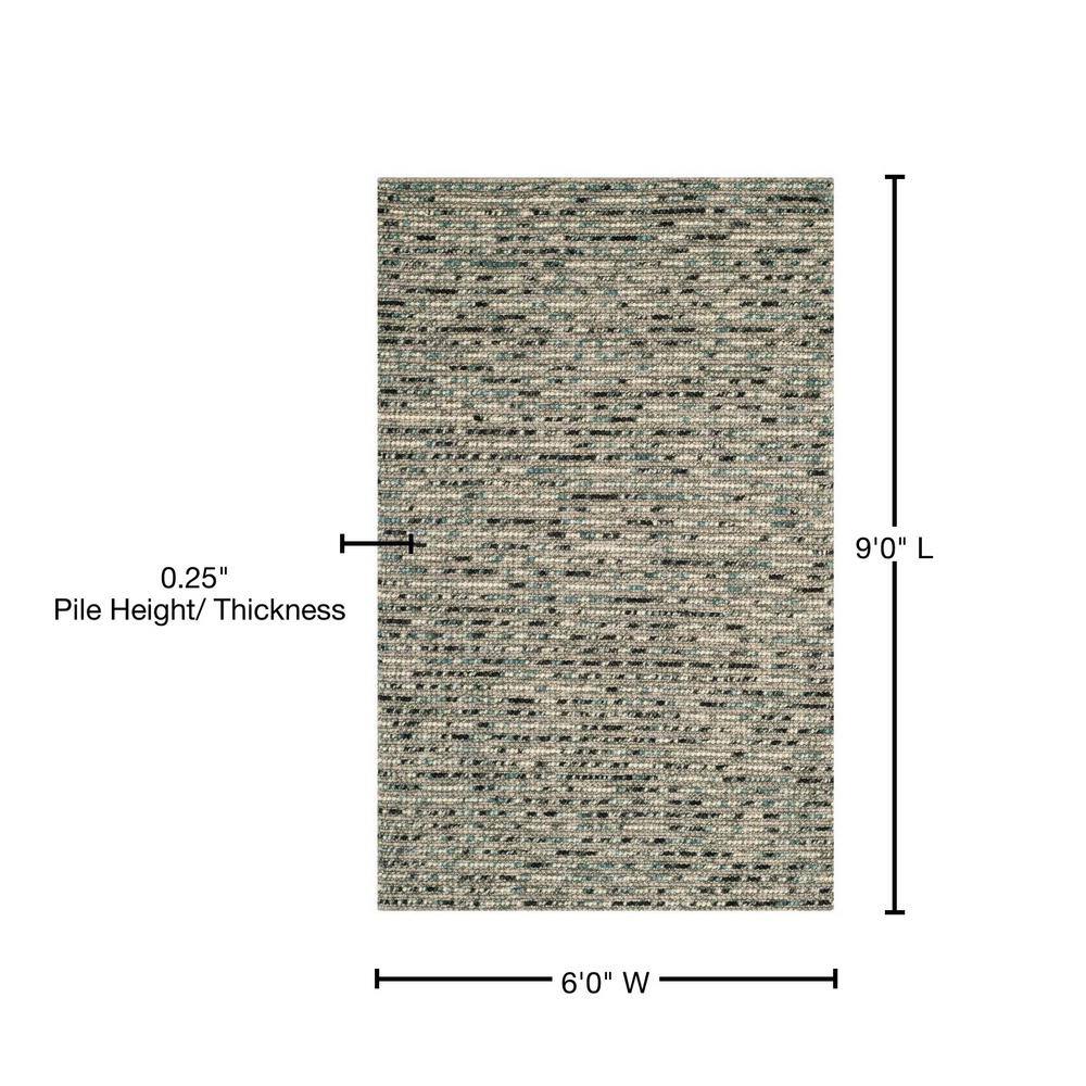 Hand-Knotted Grey and Multi Wool Area Rug