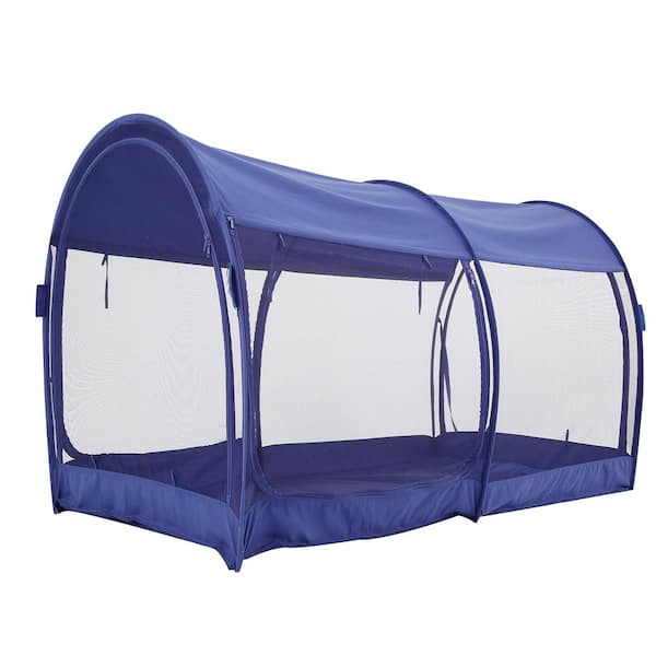 Alvantor Indoor Pop Up Portable Frame Mosquito Net Bed Canopy Tent Twin Curtains Breathable Navy Cottage (Mattress Not Included)