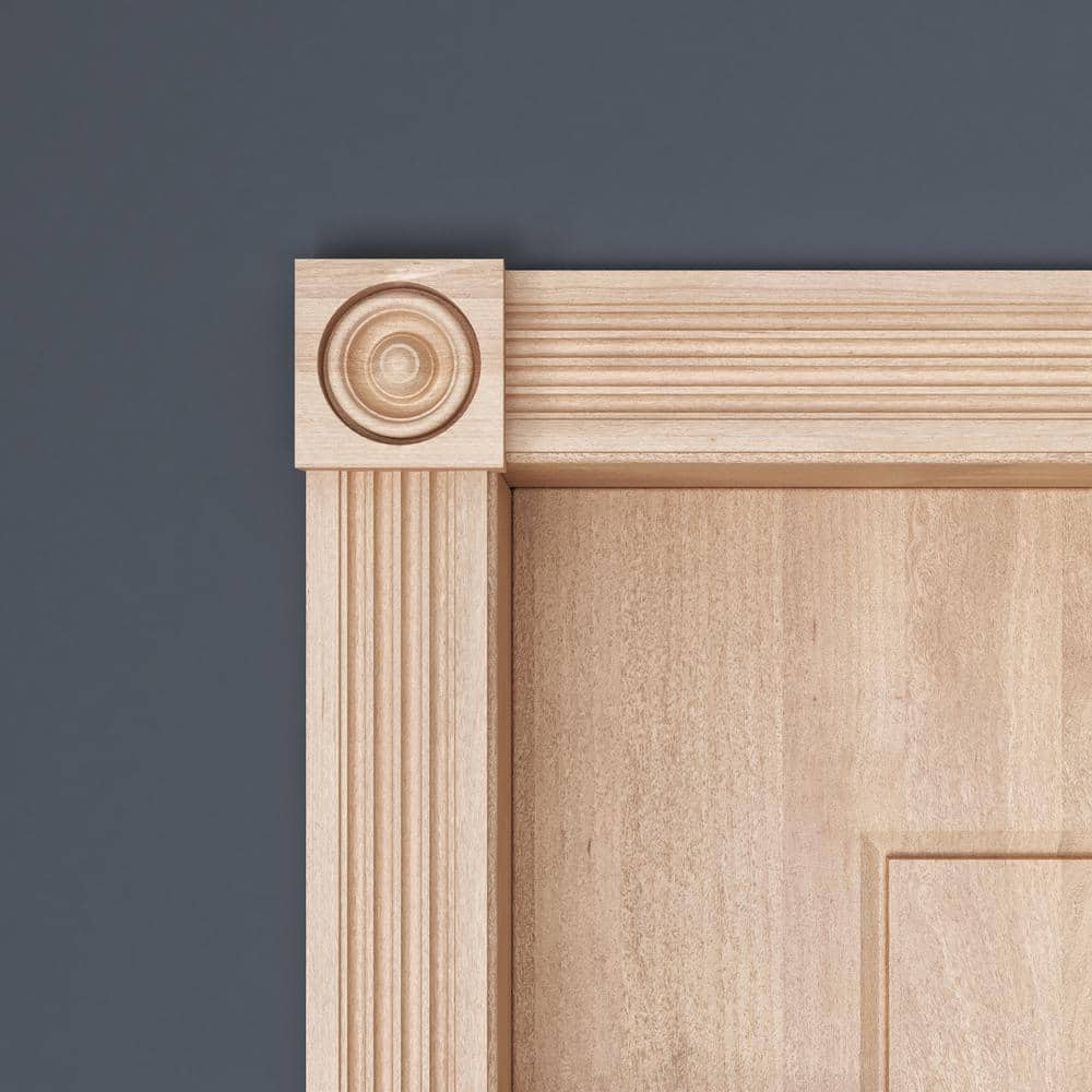 7-ft Unfinished White Hardwood Fluted Casing Moulding