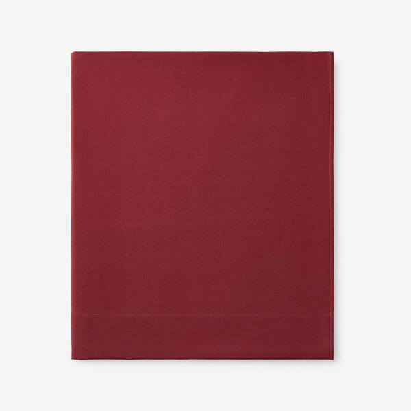 The Company Store Legends Hotel Brick Velvet Flannel Queen Flat Sheet
