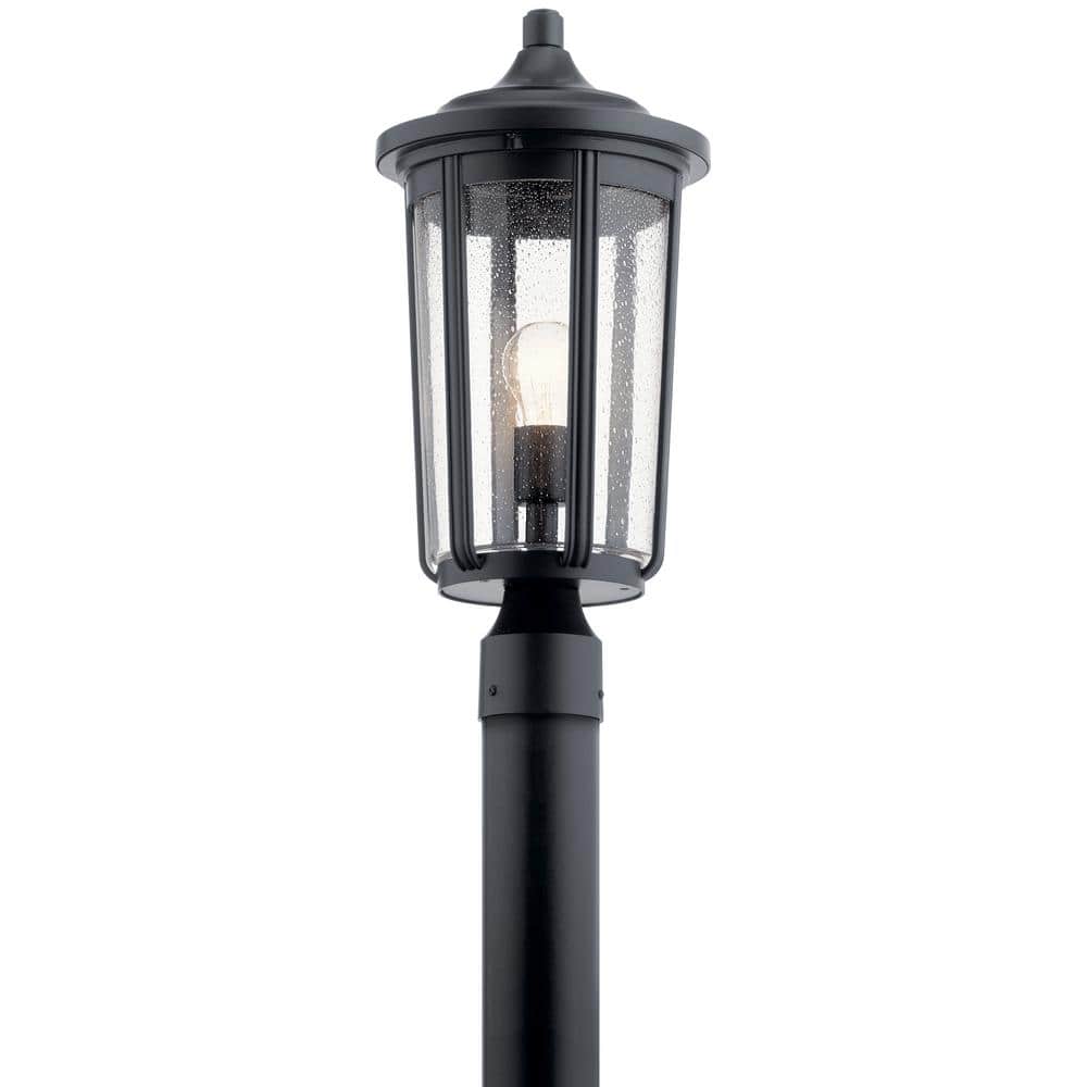 KICHLER Fairfield 1Light Black Aluminum Hardwired Waterproof Outdoor