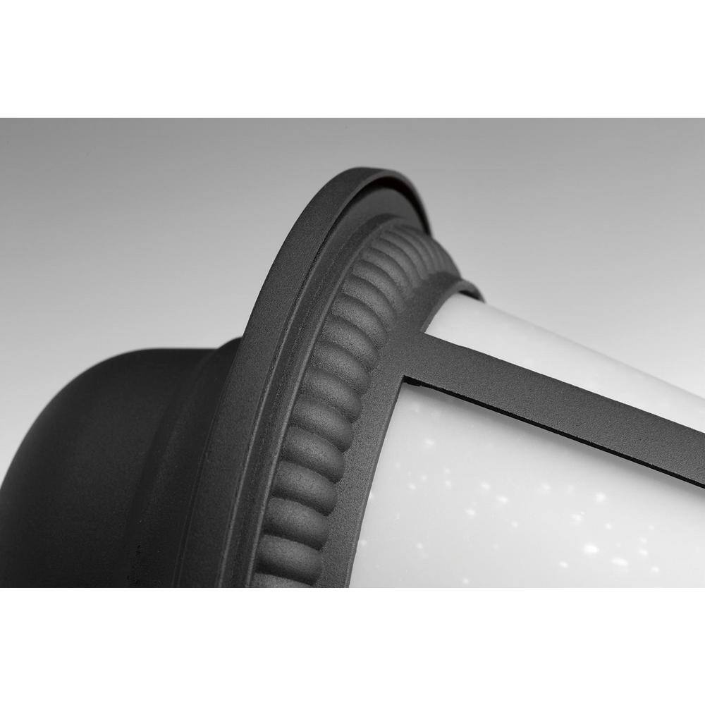 Westport Textured Black Flush Mount Ceiling Light with Clear Seeded Glass