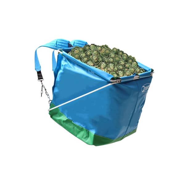 Zenport Artichoke Harvest Bag Backpack in Blue AG418 - The Home Depot