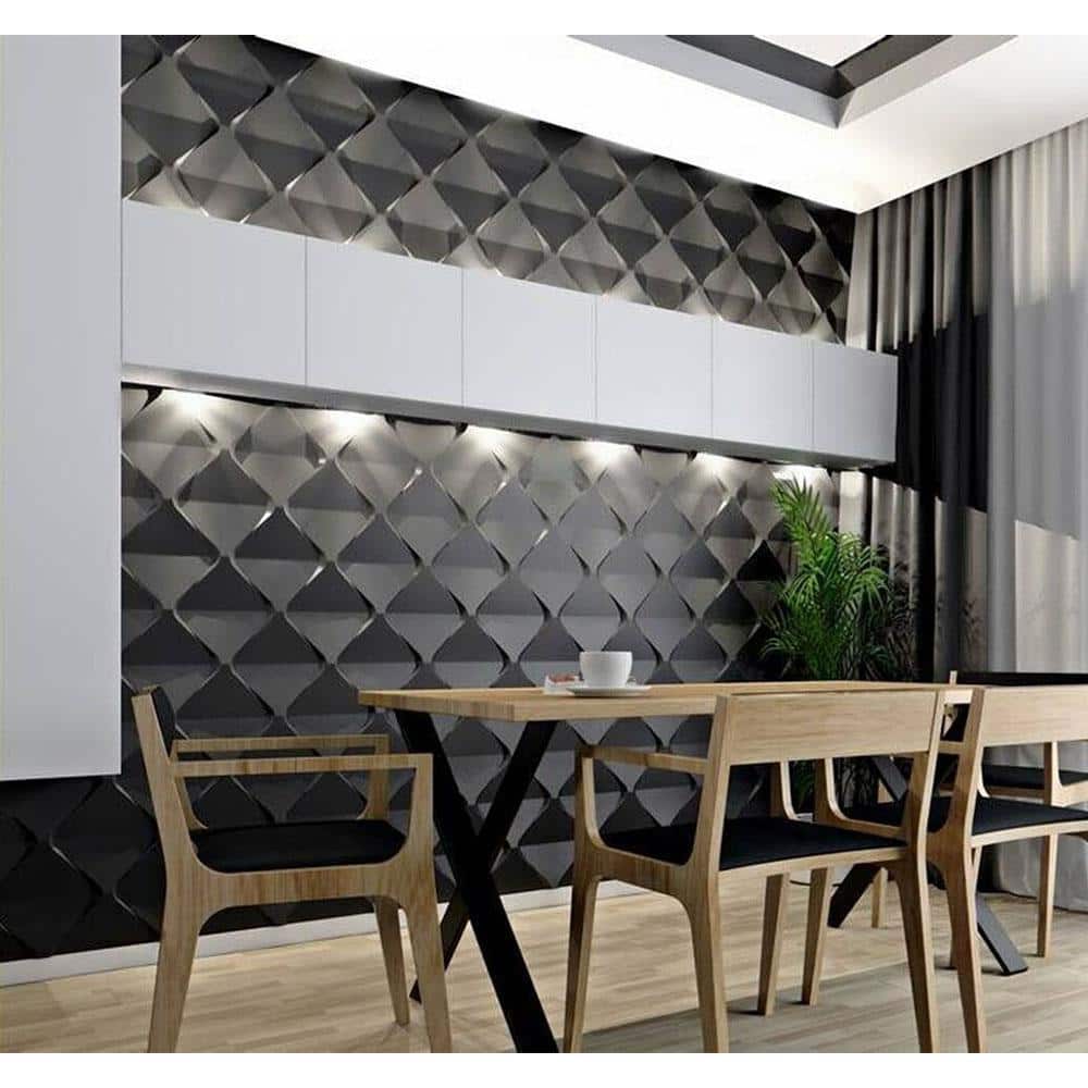 Harmony White 24" x 24" 3D Geometric Wall Panels