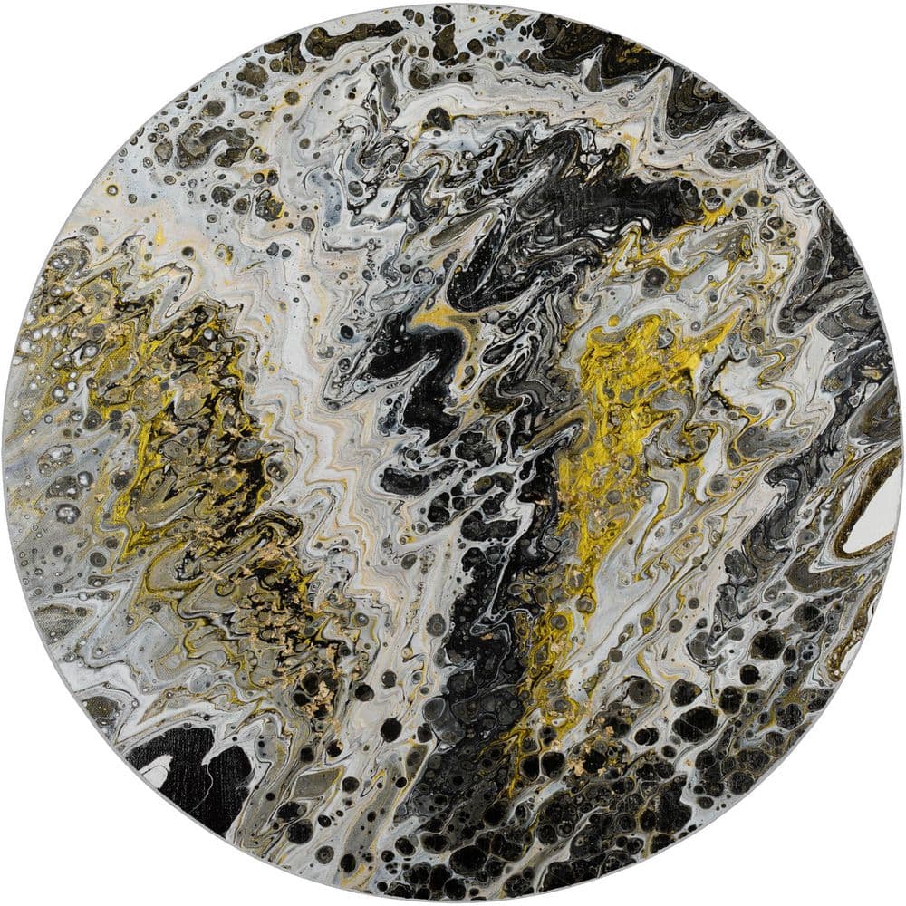 Dream Shag Premium Machine Washable Abstract ADS58 Midnight 8 ft. x 8 ft. Round Rug price history on PriceWatchPro