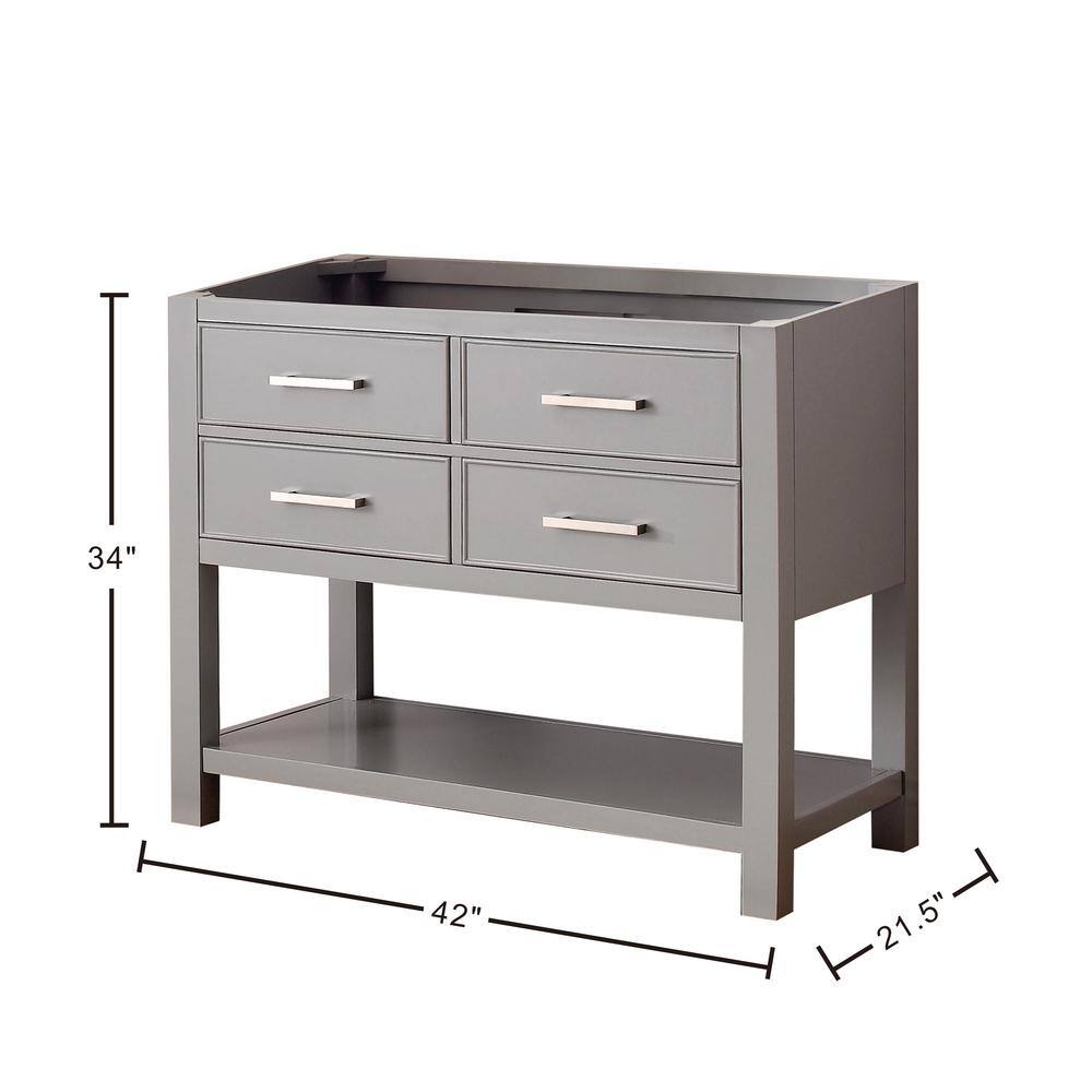Chilled Gray 42" Solid Wood Single Vanity Cabinet