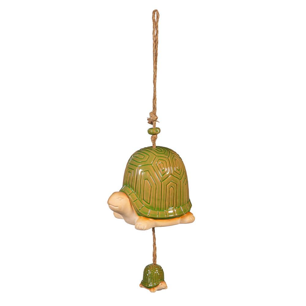 6 in. Turle Mom and Baby Ceramic Bell Wind Chime