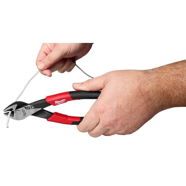 Milwaukee 8 in. Angled Head Diagonal Cutting Pliers with Comfort