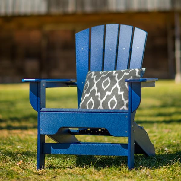 DUROGREEN Boca Raton Navy Blue Recycled Plastic Adirondack Chair