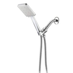 6-Spray Engineer Design Wall Mounted Handheld Shower Head Faucet 1.8 GPM with High Pressure and Multi Function in Chrome