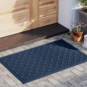 Waterhog Cordova 23 in. x 35 in. PET Polyester Indoor Outdoor Mat Navy