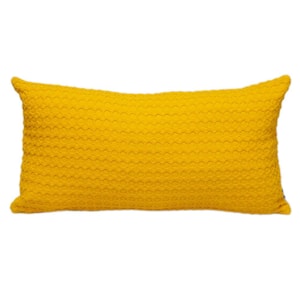 20 X 20 Transitional Solid Yellow 14 in. x 26 in. Pillow