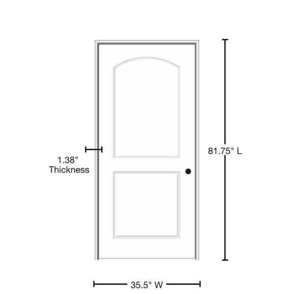MMI DOOR 34 in. x 80 in. Smooth Caiman Left-Hand Solid Core Primed