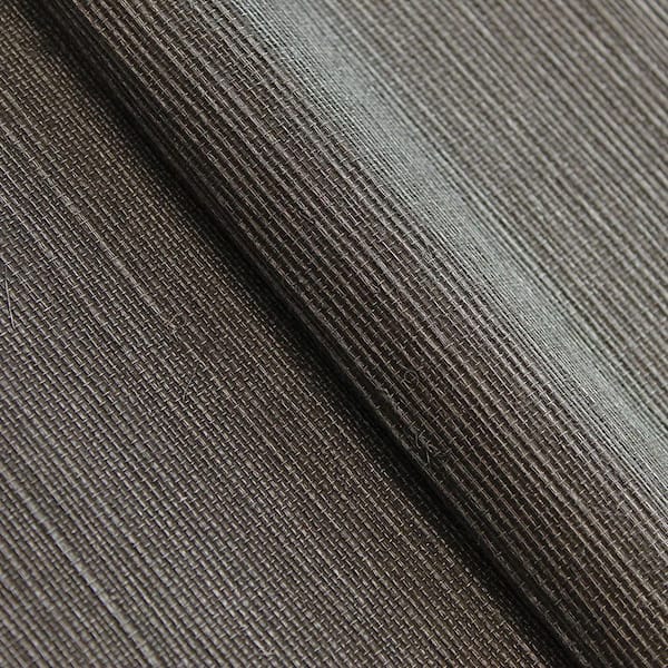 Espresso Brown on Silver Tipped Coal Sisal Grasscloth Handwoven Unpasted Textured Wallpaper Sample, 4.5 in. x 4.5 in.